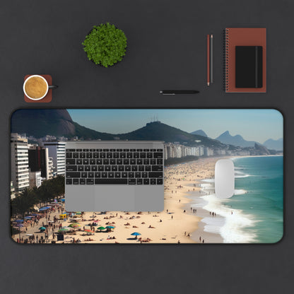 Rio Beach Desk Mat - Add a touch of vibrancy & style to your workspace with this inspiring desk mat. Perfect for sparking creativity. Brighten up your desktop now!