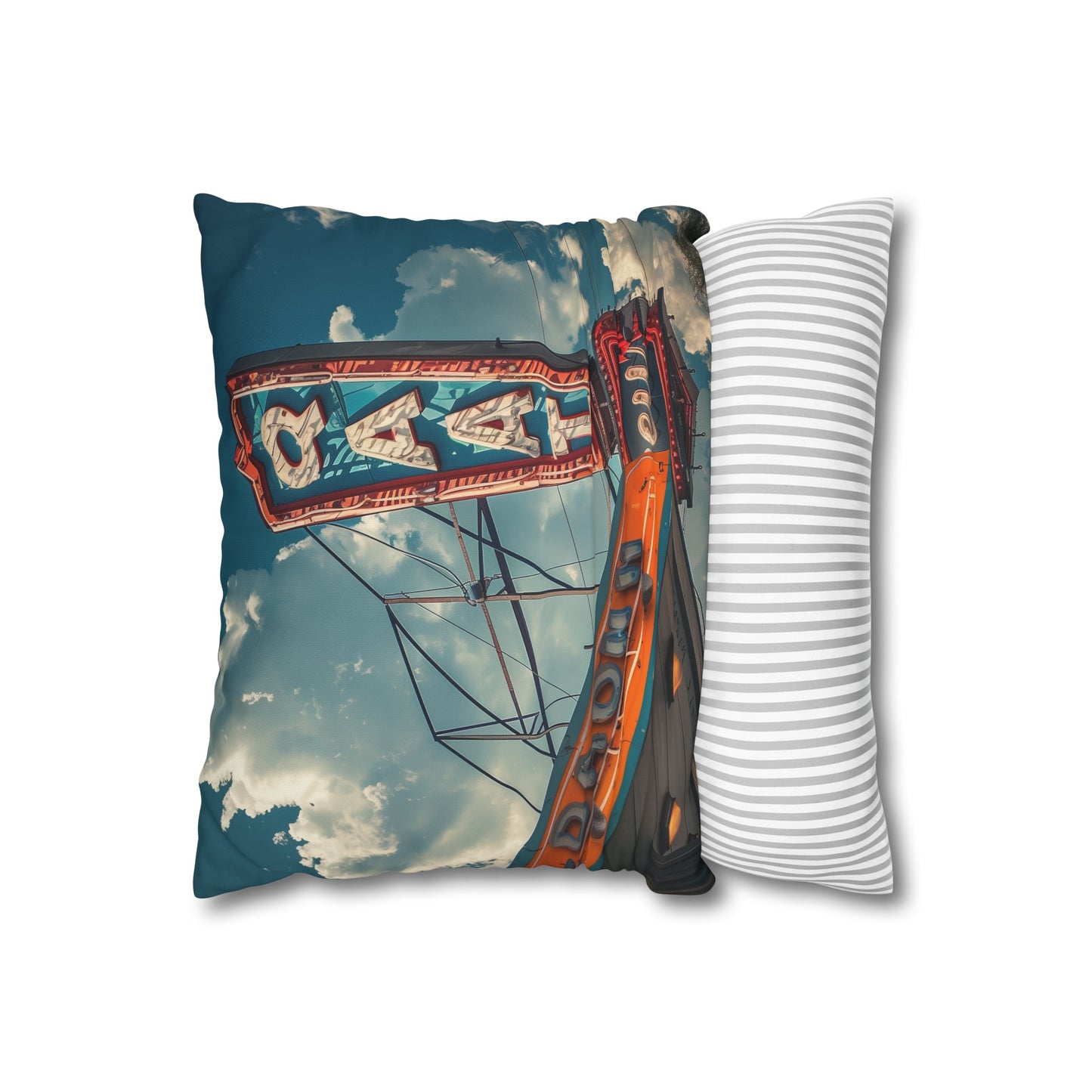 "Vintage Diner Days Pillowcase - Retro neon sign design brings nostalgia to your bedroom. High-quality, stylish, and perfect for all seasons. Makes a great gift. Shop now!"