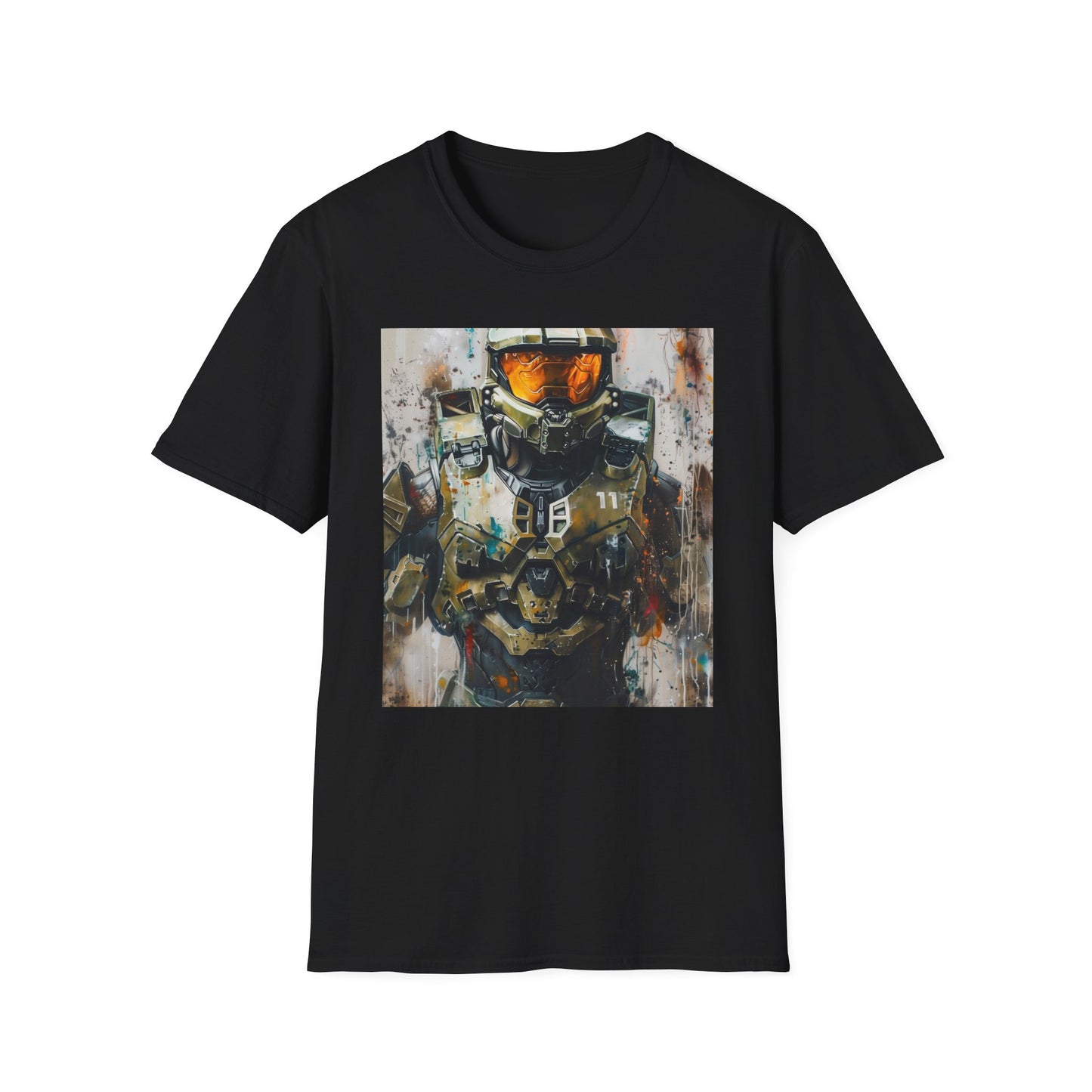 Spartan Spirit: The Unstoppable Force of Master Chief | T-Shirt | Artwork, Character, Fan Art, Gaming, Halo, Master Chief, Painting, Pop Culture, Portrait, Video Game | Prints with Passion