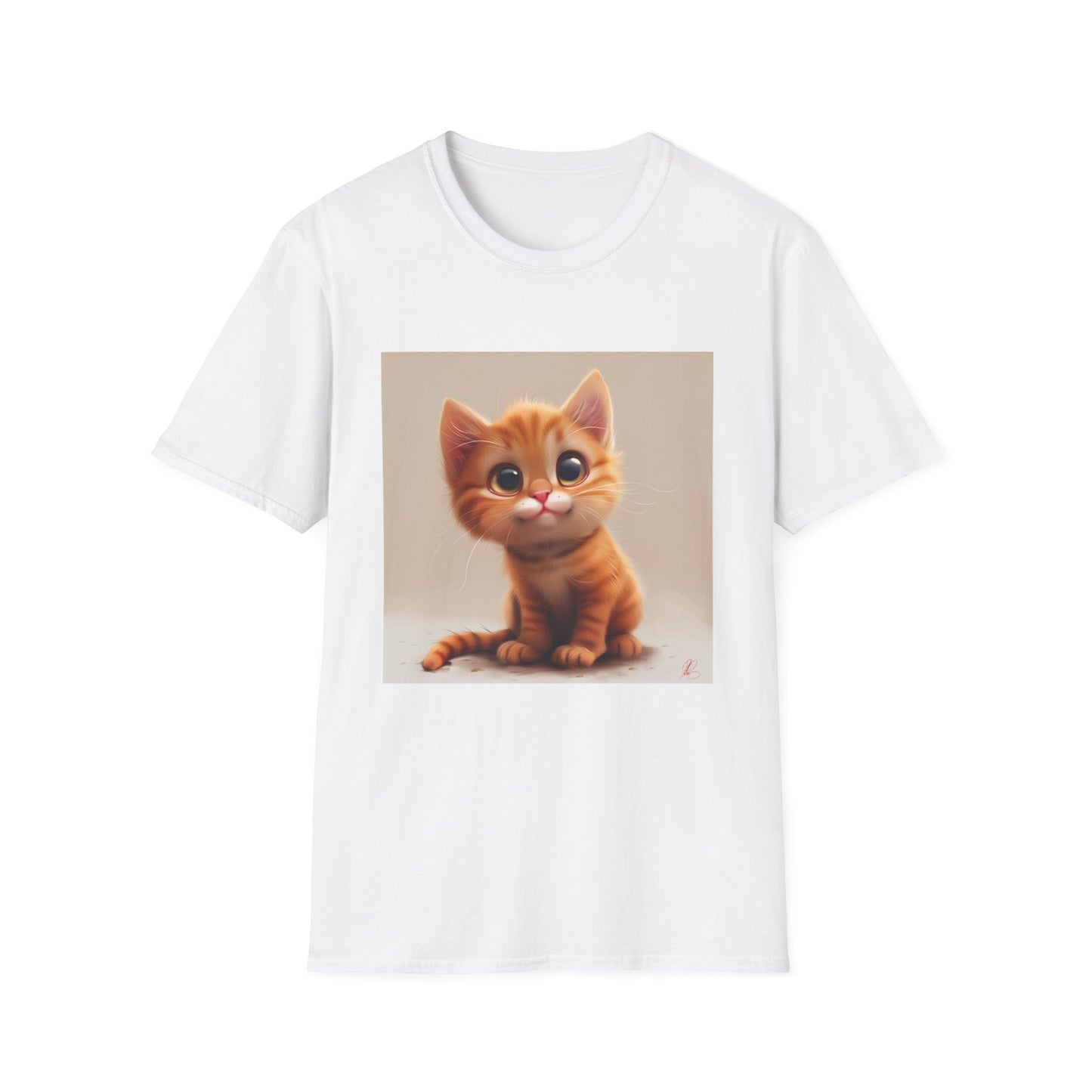 Pawsitively Adorable: Cute Cartoon Cat T-Shirt