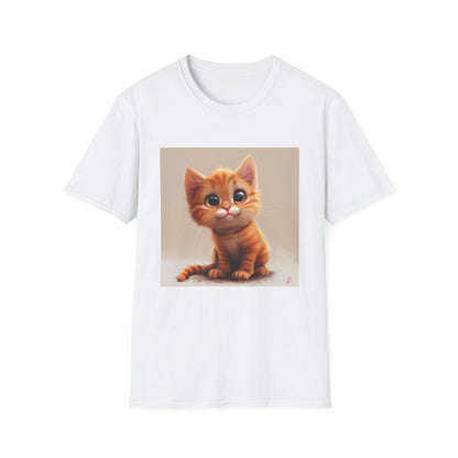 Pawsitively Adorable: Cute Cartoon Cat T-Shirt