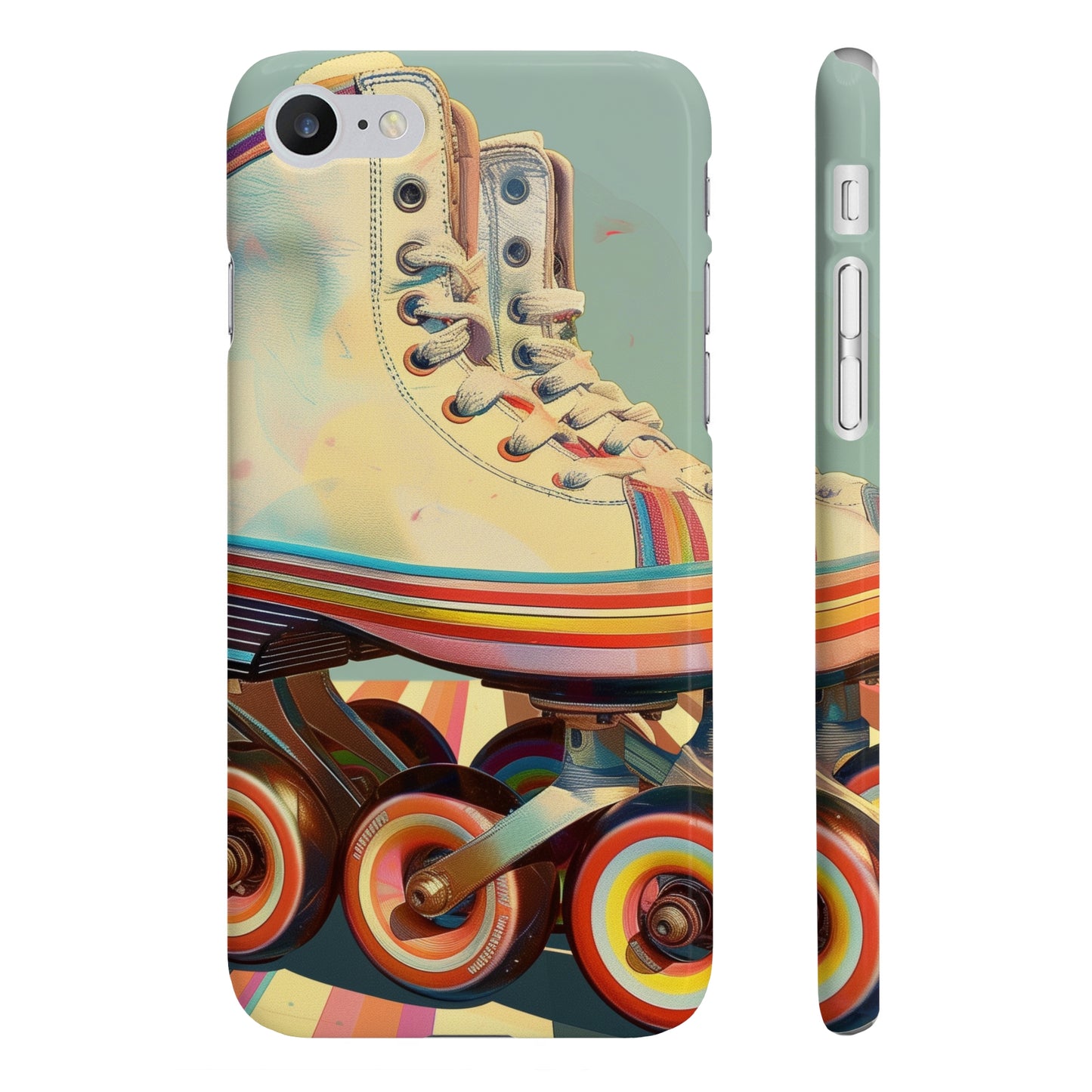 Roll with It: Retro Stripe Skate Phone Case