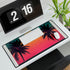 80s Retro Miami Neon Sunset — XL & XXL Desk Mat — 3mm Non-Slip Natural Rubber Base Detail