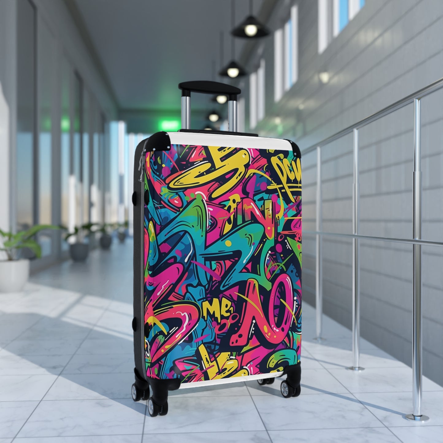 Neon Urban Graffiti Suitcase Collection