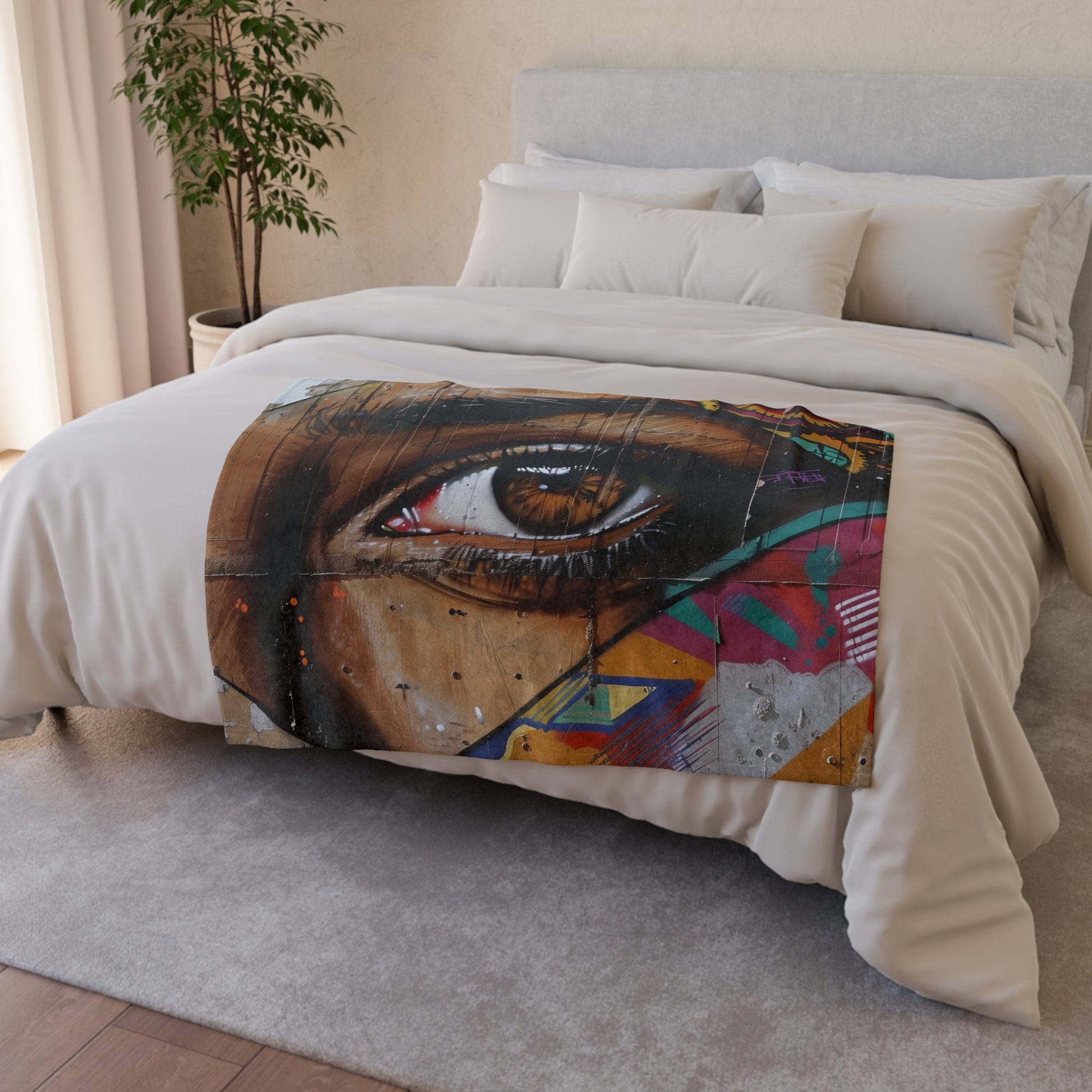 Urban Canvas Blanket:Embrace the Art of the Streets | Blanket | Bed, Bedding, Blankets, Home & Living, Indoor, Mother's Day, Rest, Sleep, Sublimation | Prints with Passion