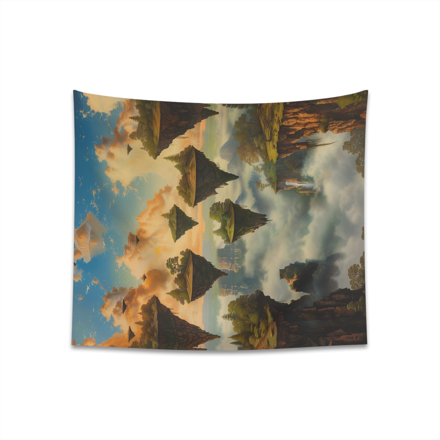 Surreal Tapestry Wall Art - Dreamscapes Floating Islands - High-Quality Decoration for Home or Office - Available in 34x40" and 57x57" - Perfect Gift Idea - Shop Now!