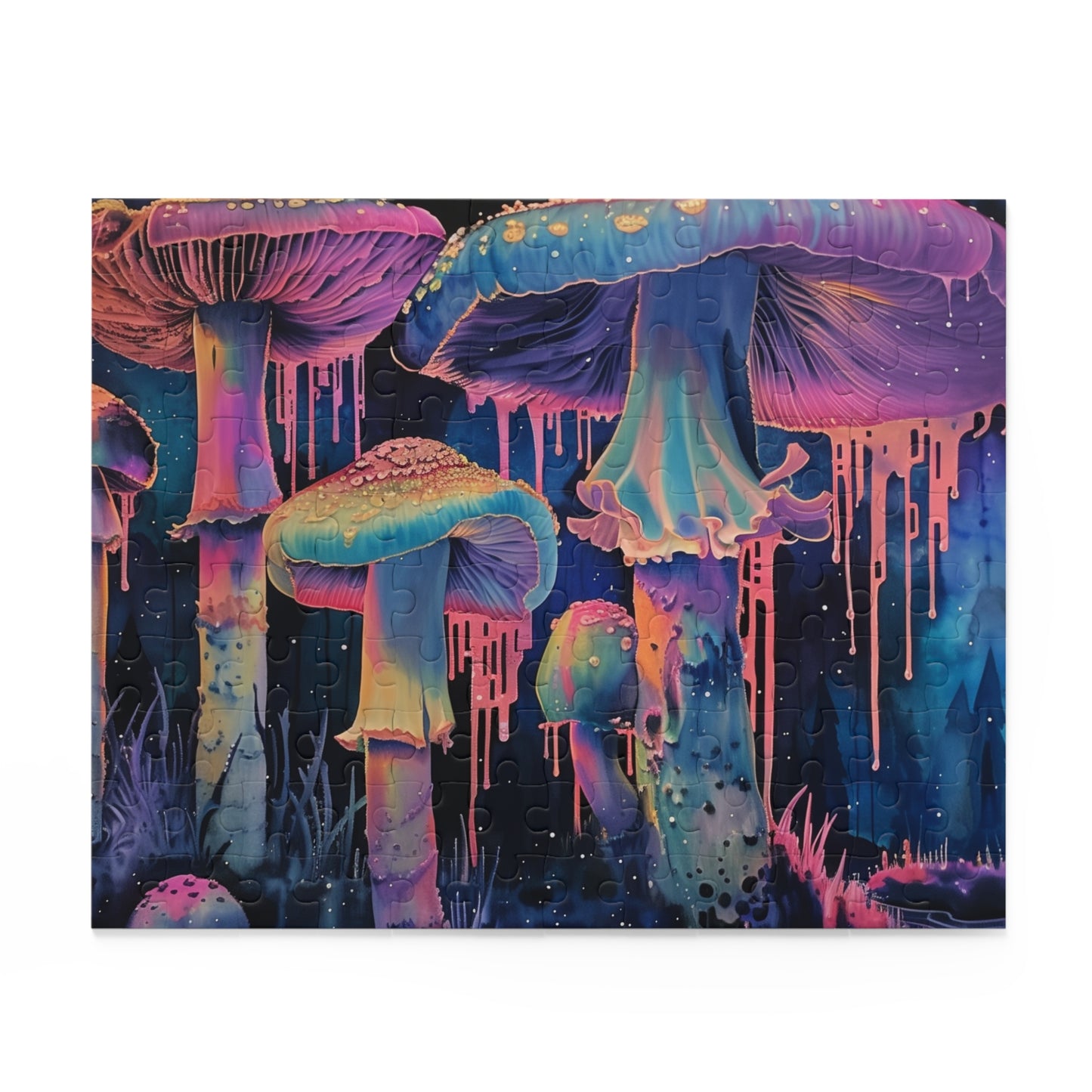 "Trippy Fungi Jigsaw Puzzle - Explore vibrant psychedelic mushroom designs"