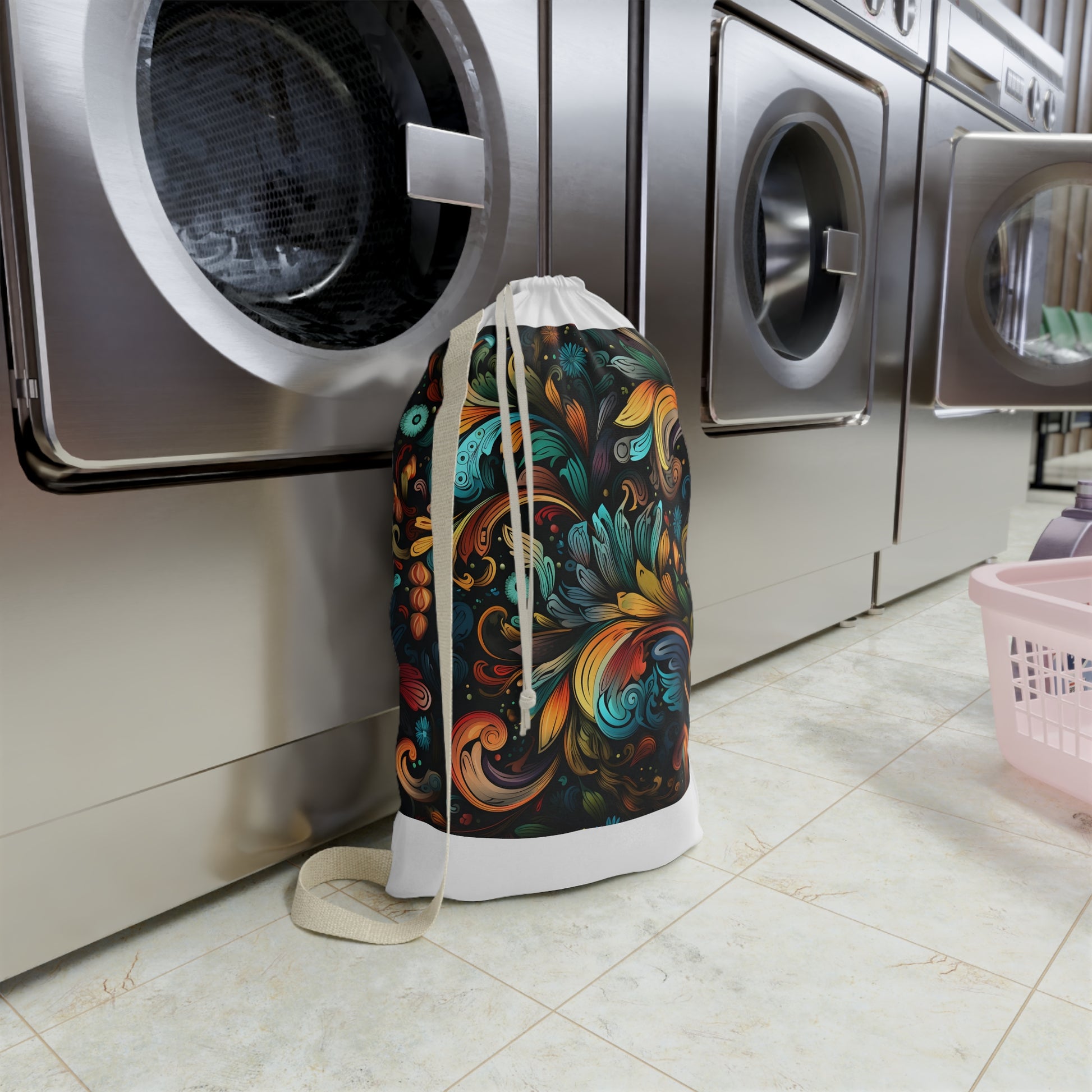 "Isomorphic Design Laundry Bag - Stylish and chic laundry organization accessory with sleek pattern"