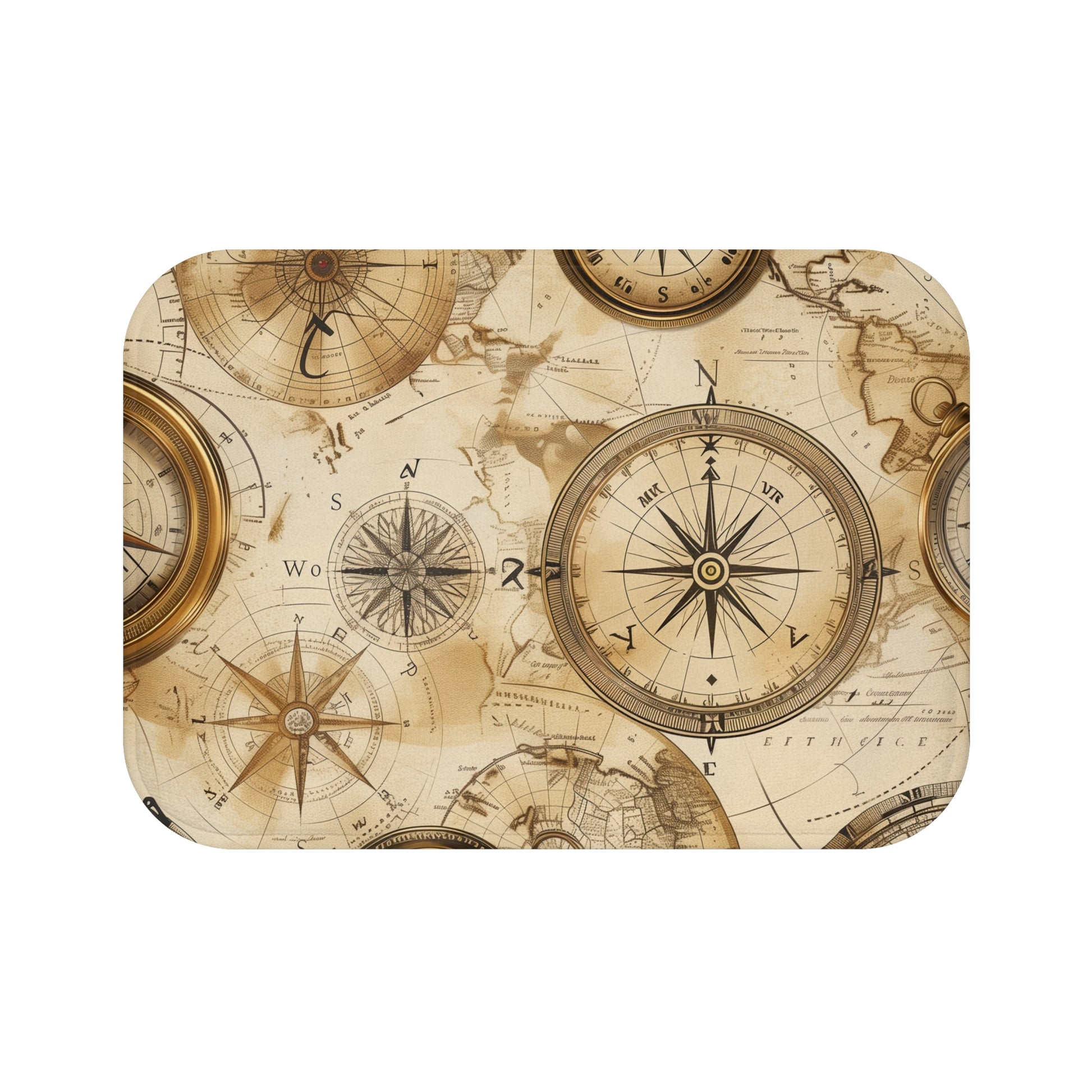 Vintage Maps Bath Mat | Bath Mats | Bath, Bathroom, Home & Living, Indoor, Sublimation | Prints with Passion