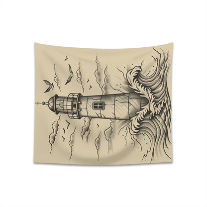 "Beacon of Hope Lighthouse Tapestry - Coastal Decor for All Seasons - High-Quality Gift Idea"