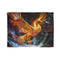 Holographic Phoenix Beneath Glass Dome Plush Fleece Throw Blanket