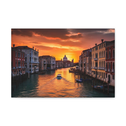 Venice Canal Reflections Canvas Print