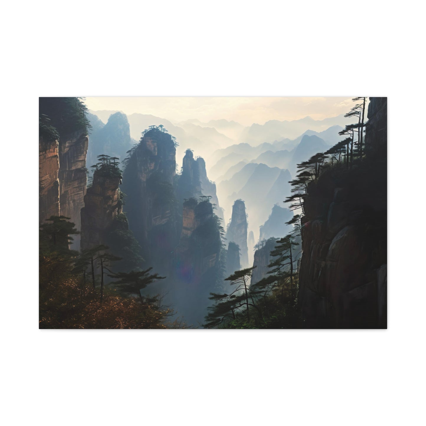 Tianzi Shan Mountain Peak in Zhangjiajie Canvas Print