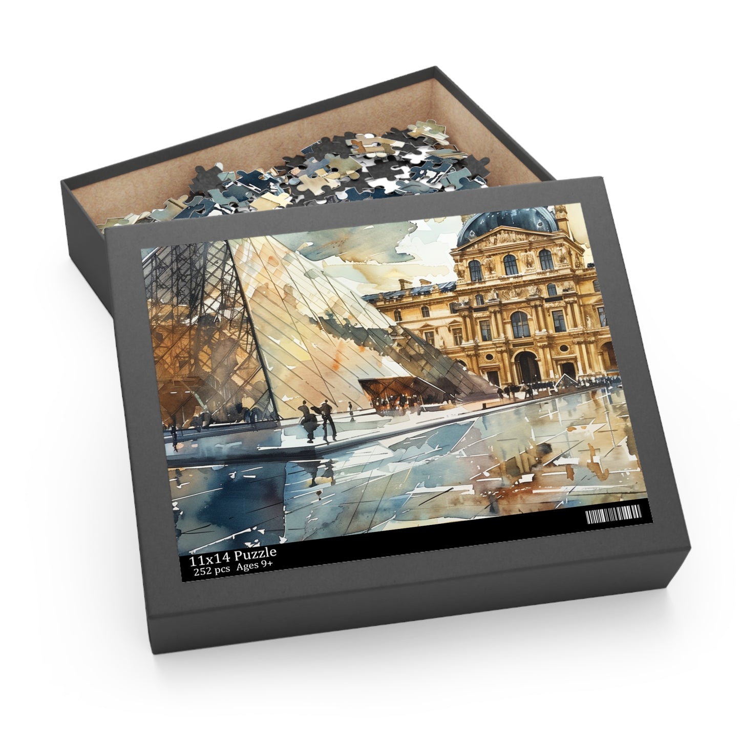 Paris Louvre Watercolor Jigsaw Puzzle