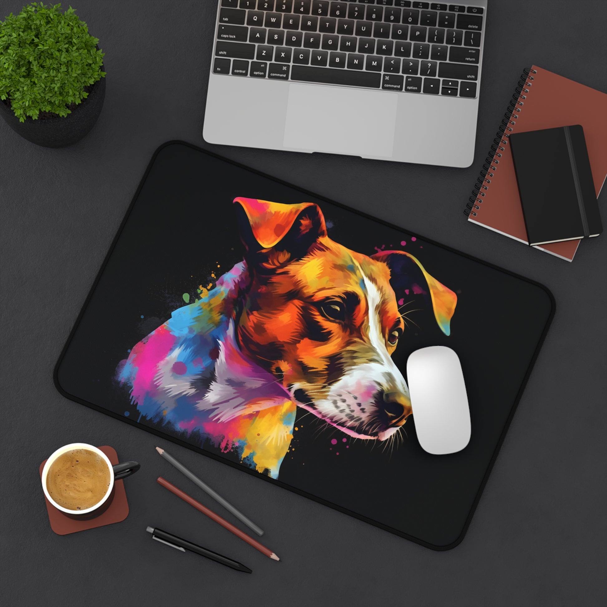 "Charming Jack Russell Puppy Desk Protector to Keep Workspace Clean and Stylish"