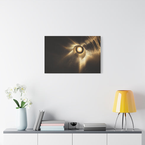 Solar Eclipse Casting Fractal Shadows — Canvas Wall Art — Product Detail View 7