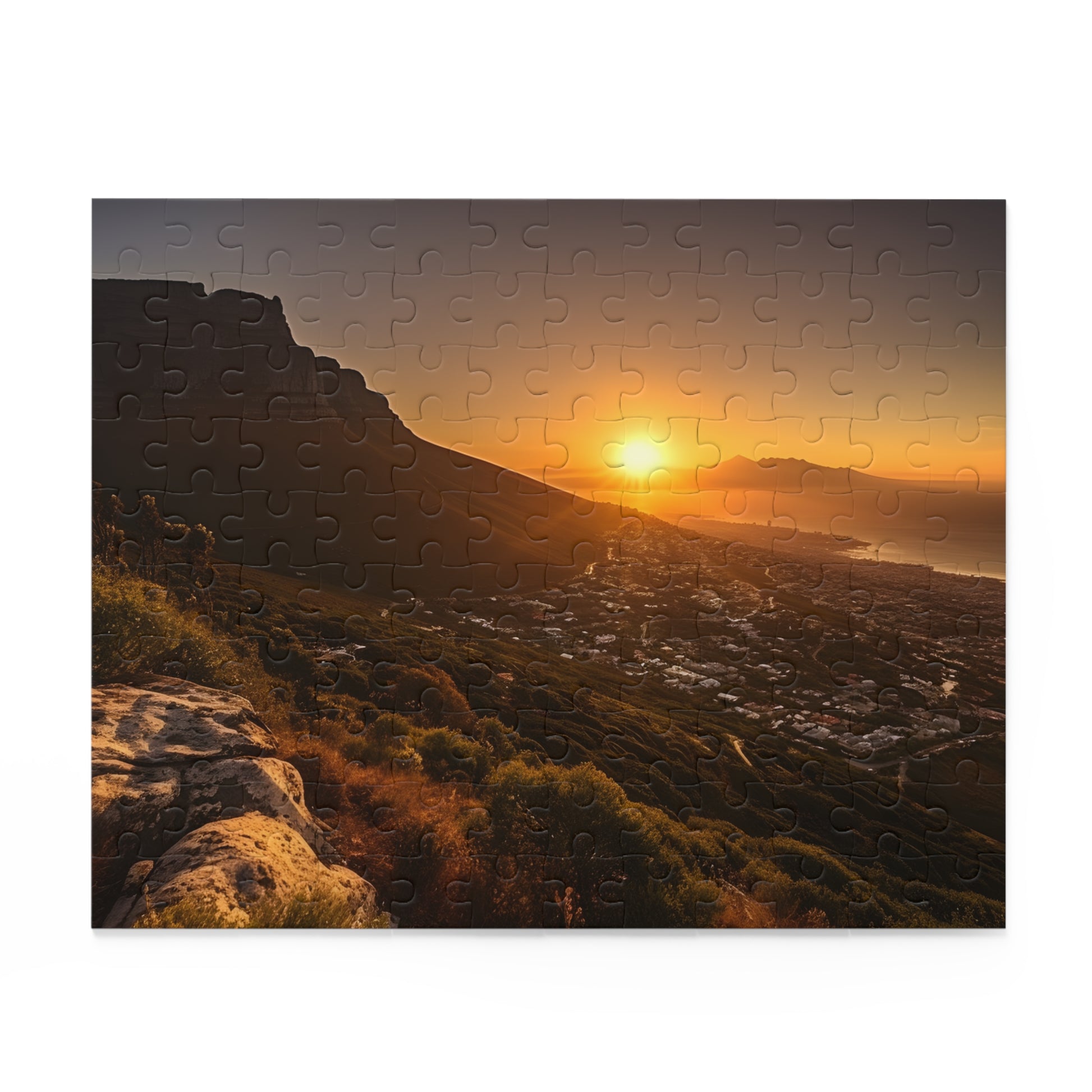 Table Mountain South Africa jigsaw puzzle - bring Africa's beauty to your home with this captivating adventure puzzle.