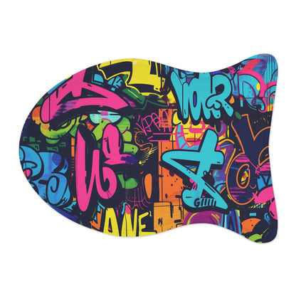 Neon Graffiti Pet Feeding Mat