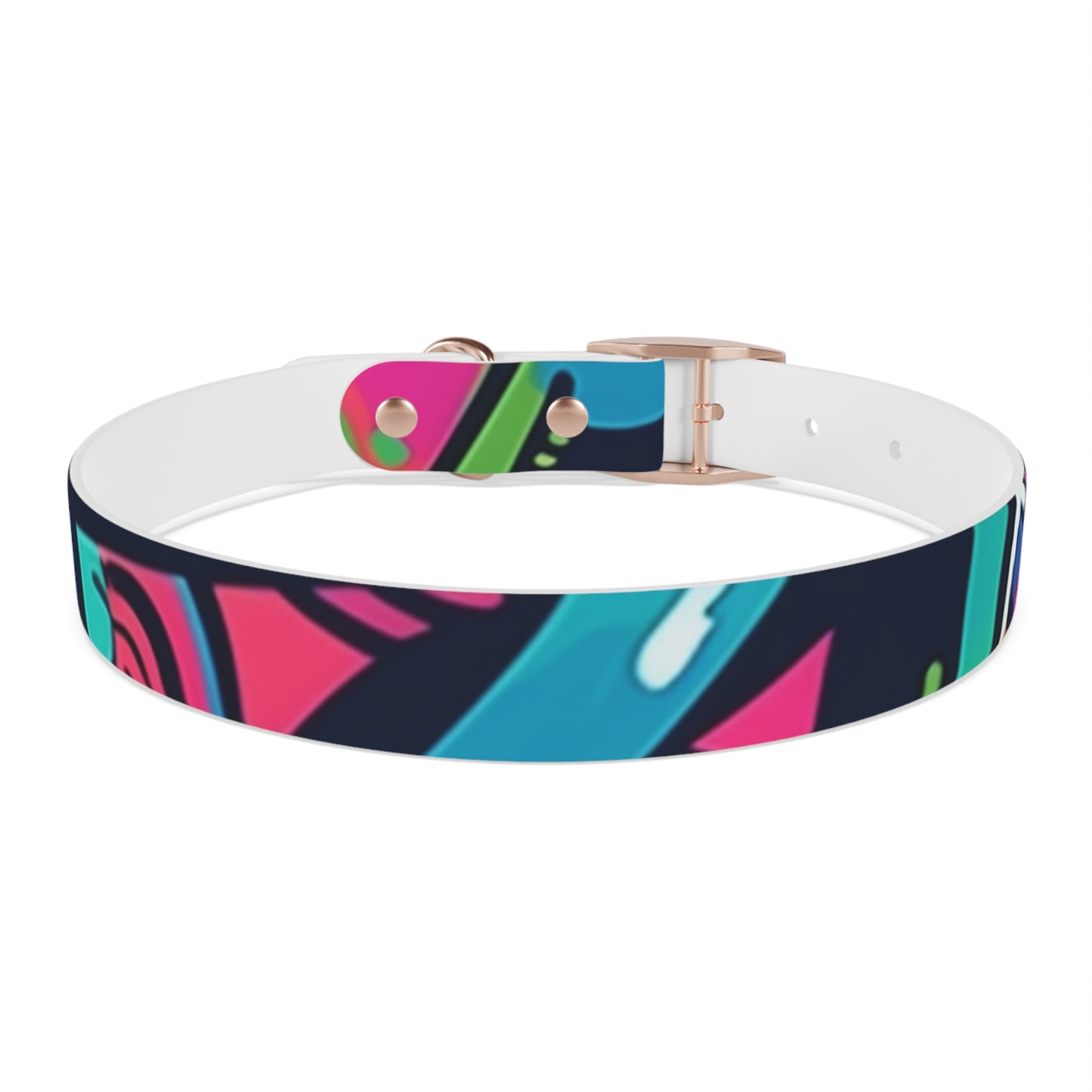 Neon Urban Graffiti Dog Collar