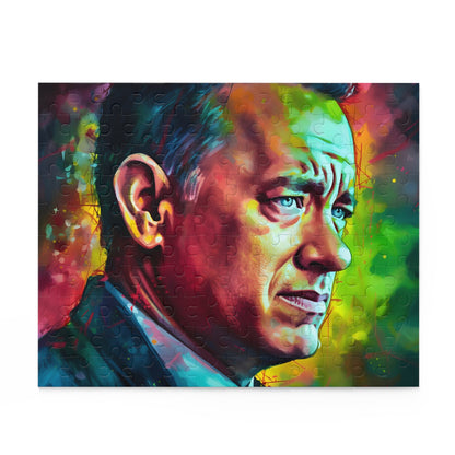 Tom Hanks Neon Watercolor Puzzle