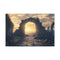 Portal Opening above Ancient Ruins Stretched Canvas Wall Art