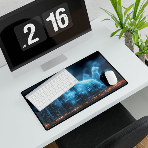 City Skyline Shaped Like Animal Spirits — XL & XXL Desk Mat — Product Detail View 7