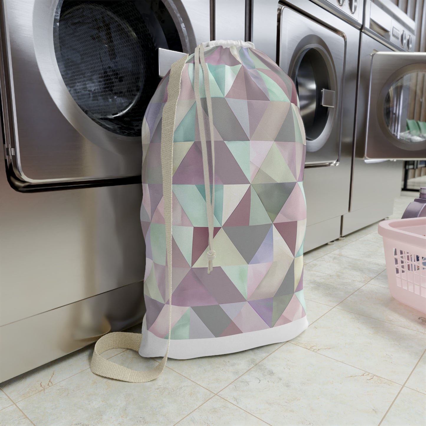 Pastel Geometrics Laundry Bag | Home Decor | Accessories, All Over Print, AOP, Bags, Laundry, Sublimation | Prints with Passion