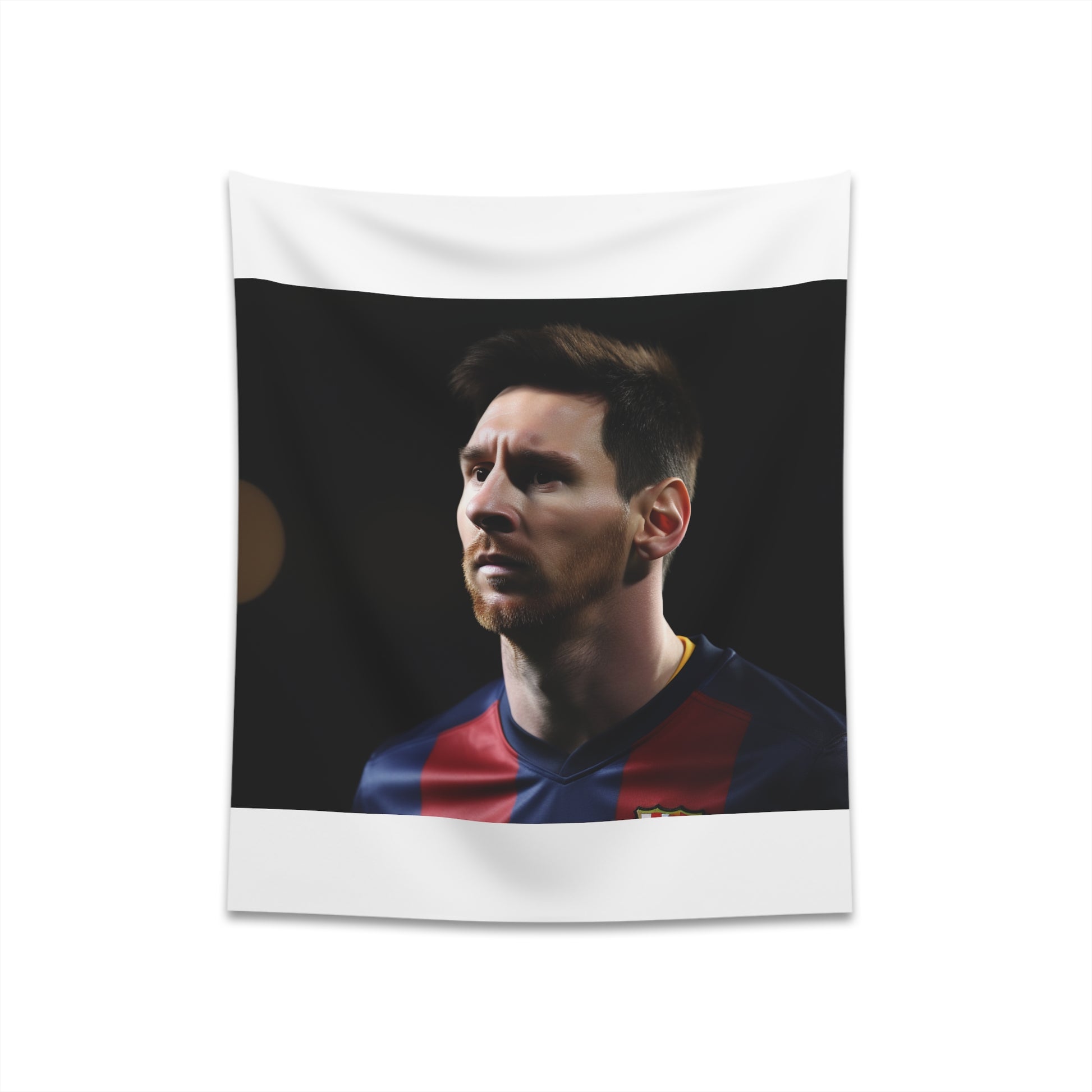 Tapestry of Messi: Maestro of the Pitch | Vibrant design celebrating Lionel Messi's talent | High-quality material | Great gift option | Available in 2 sizes