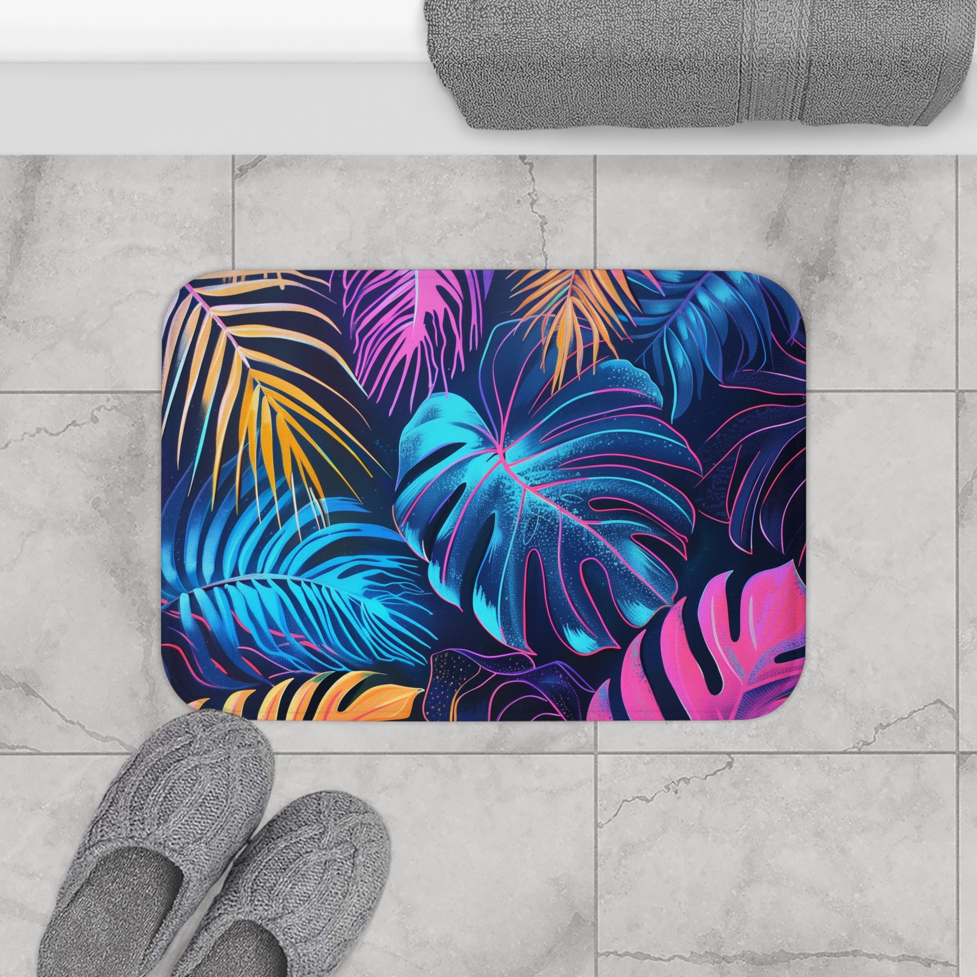 Electric Palm Bath Mat | Bath Mats | Bath, Bathroom, Home & Living, Indoor, Sublimation | Prints with Passion