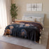 Sunset Canyon with Floating Bioluminescent Jellyfish — Plush Fleece Throw Blanket — Product Detail View 12