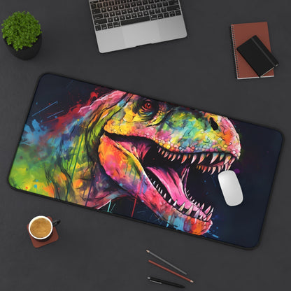 Trex Neon Glow Desk Mat | Desk Mat | Accessories, Back-to-School, Desk, Fall Bestsellers, Home & Living, Mouse pad, Mouse Pads, Mousepad, Seasonal Picks, Stationery, TikTok | Prints with Passion