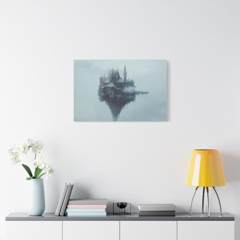 Blizzard Wrapping a Floating Castle — Canvas Wall Art — Product Detail View 7
