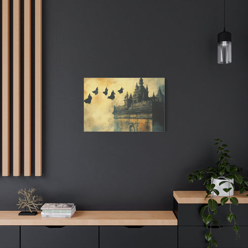 Sky Temple with Flying Monks — Canvas Wall Art — Product Detail View 8