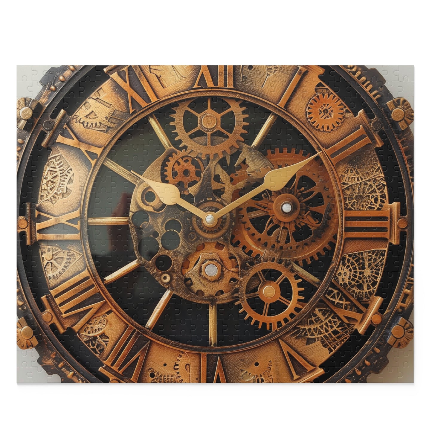 "Mesmerizing Steampunk Gearworks puzzle with intricate clock design for a rewarding challenge"