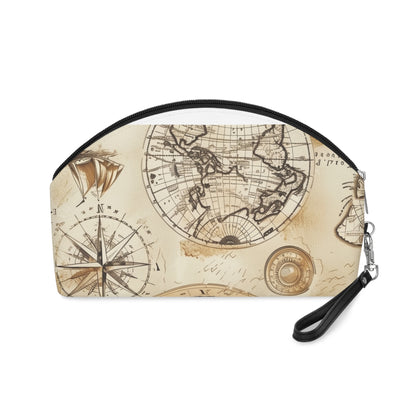 Traveler's Charm Makeup Bag: Vintage Maps