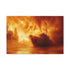 Frozen Ship Adrift in Firestorm — Canvas Wall Art — Living Room Wall Lifestyle View