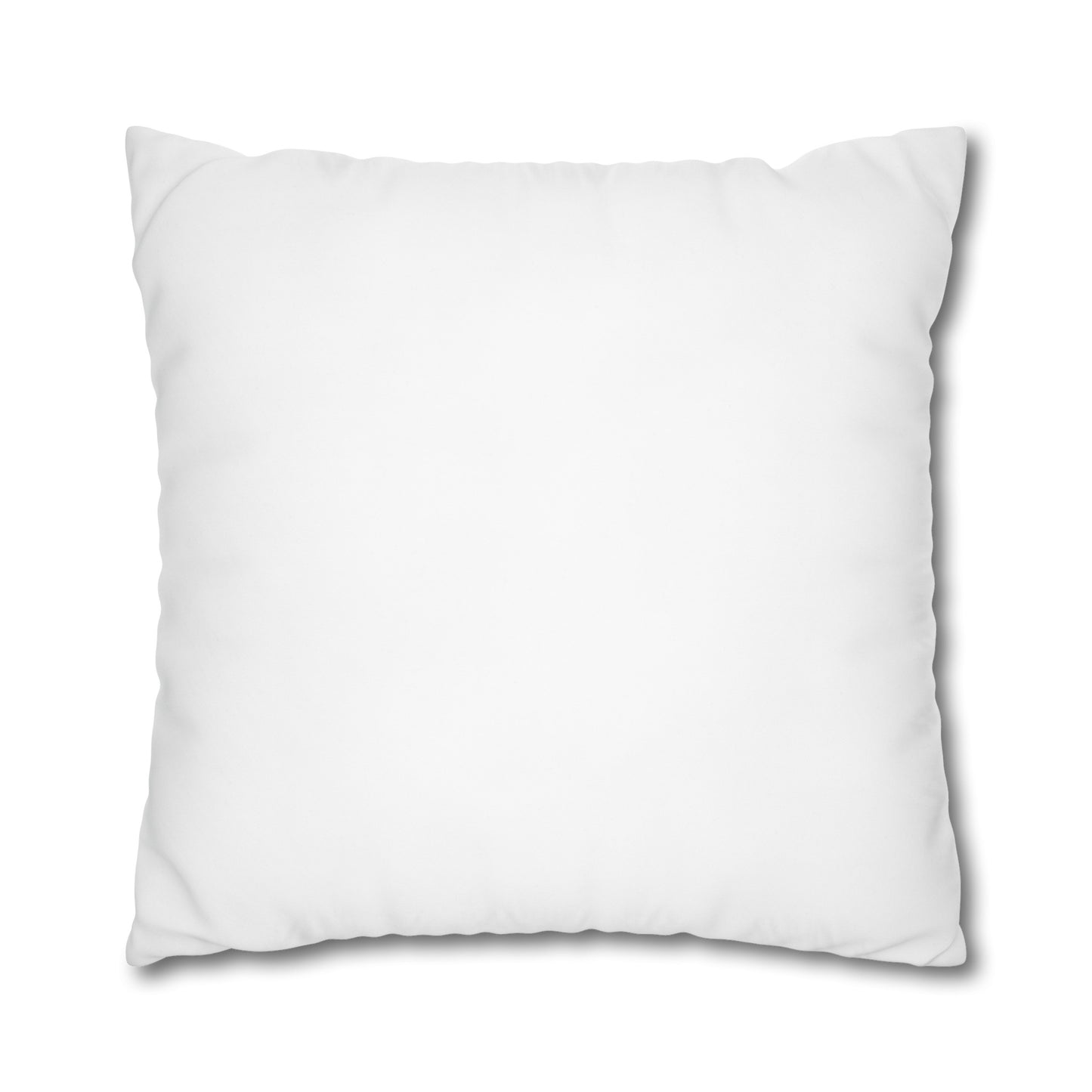 Square Poly Canvas Pillowcase - Personalized decorator's delight, spun polyester fabric, concealed zipper, multiple sizes.