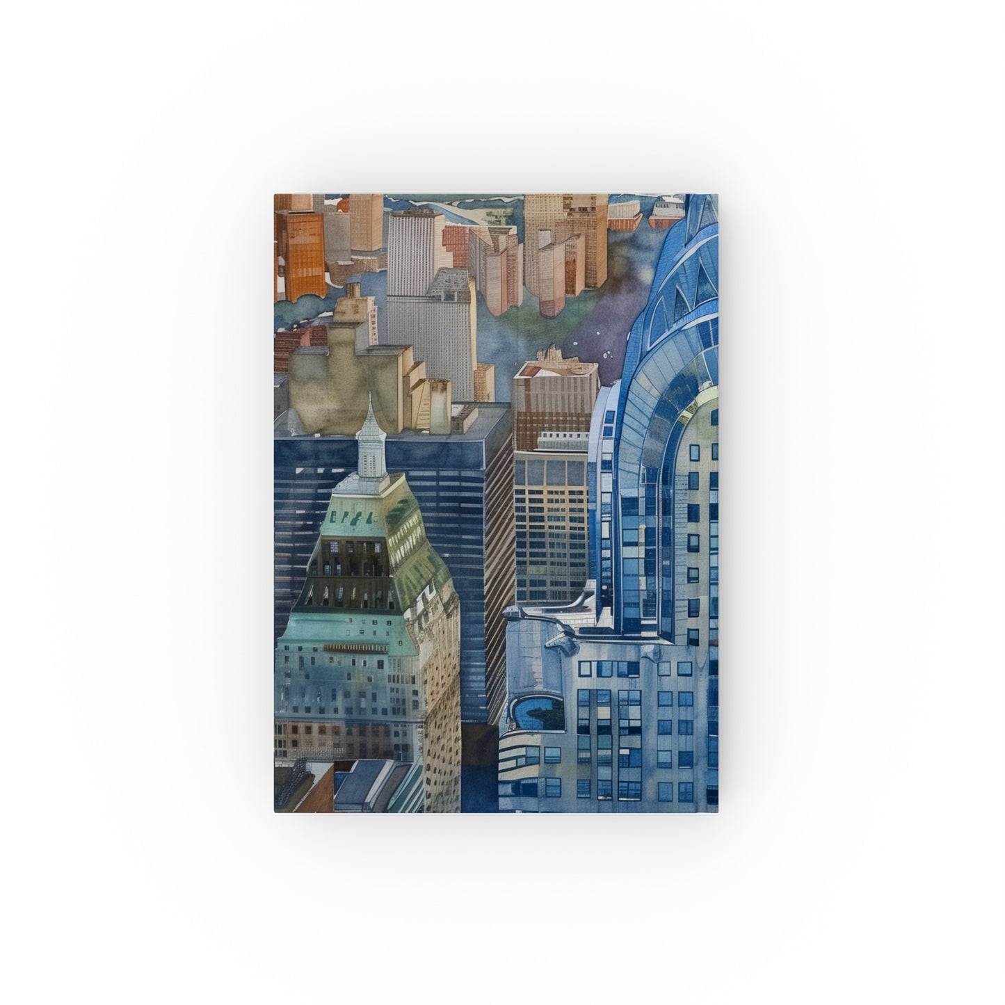 "Chrysler Dreams: A New York City Journal - Capture the city's architectural grandeur with this elegant watercolor cover featuring the iconic Chrysler Building. Perfect for documenting city adventures or dreaming of the Big Apple. High-quality material, versatile, and stylish - makes a great gift! Shop now."