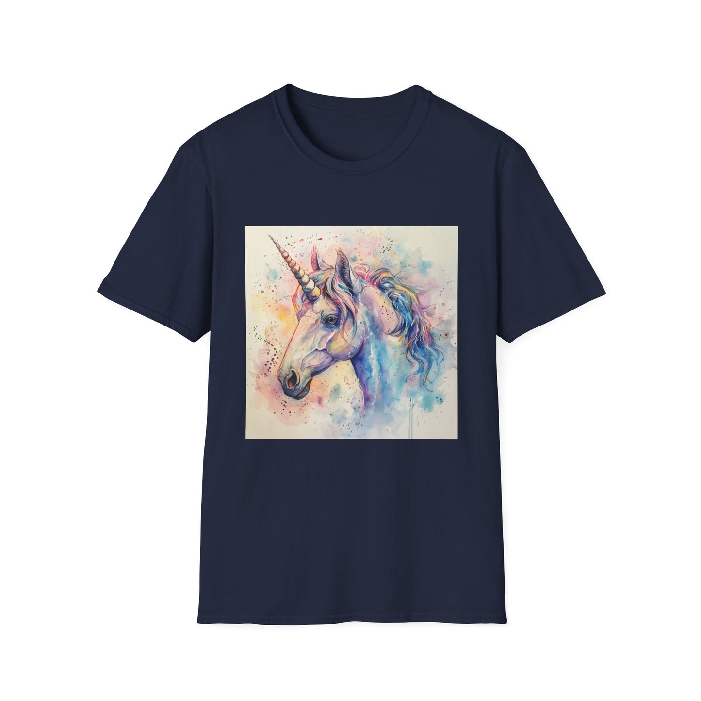 Mythical Majesty: Watercolor Unicorn Dream T-shirt