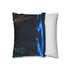 Levitating Tree with Glowing Roots (Edition II) — 40×40 Cushion Cover — Soft Brushed Fabric Texture Close-Up
