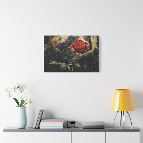 Blossoming Rose in Zero Gravity — Canvas Wall Art — Product Detail View 7