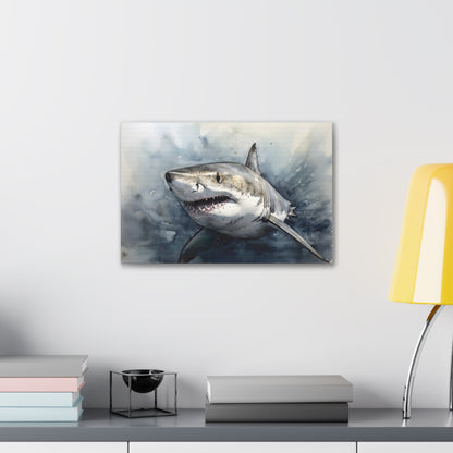 White Shark Canvas Art