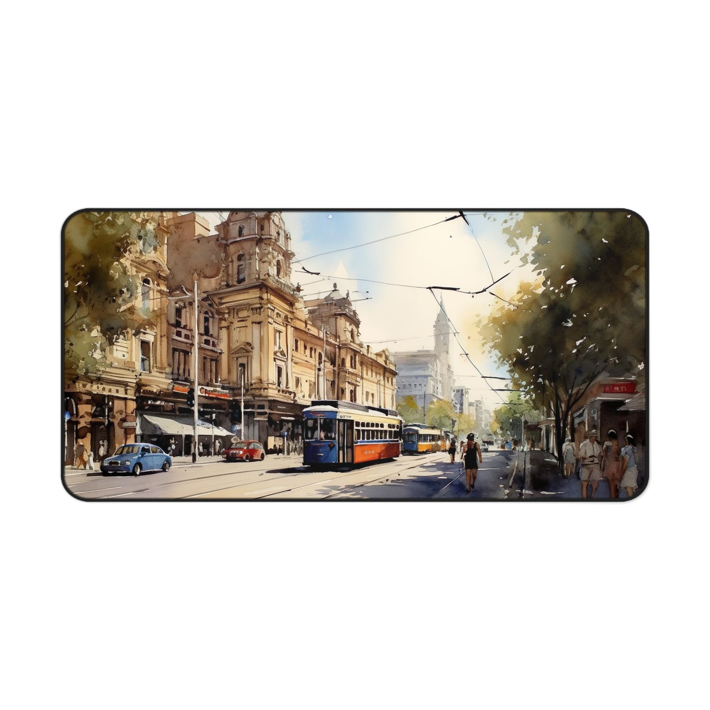 "Melbourne Trams Desk Mat - Add Iconic Style to Your Workspace"