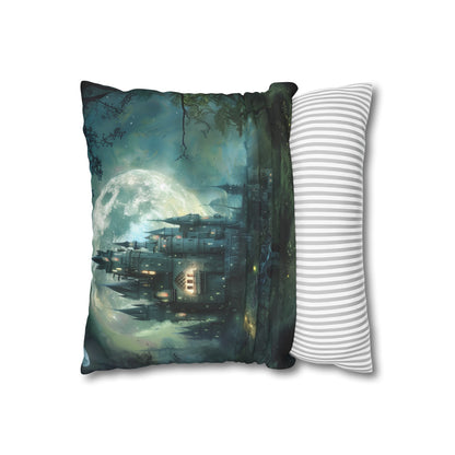 Enchanted Moonlit Castle Pillowcase - High-quality, stylish, and perfect for all seasons. Give the gift of fantasy and wonder!