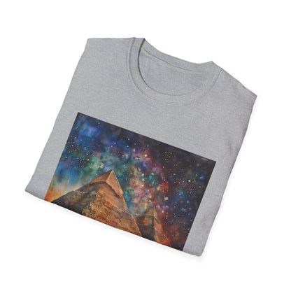 ## Timeless Treasures: The Egyptian Pyramids Watercolor T-shirt