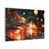 Retro Pinball Machine Turned Battlefield — Canvas Wall Art — Product Detail View 6