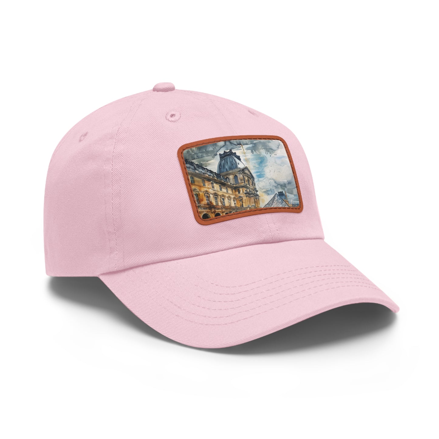 Parisian Charm Louvre Watercolor Cap