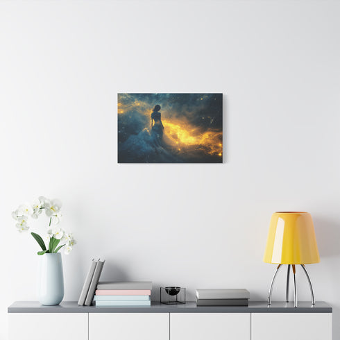 Dream Weaver Creating World from Light — Canvas Wall Art — Kiln-Dried Pine Frame & Ready-to-Hang Back View