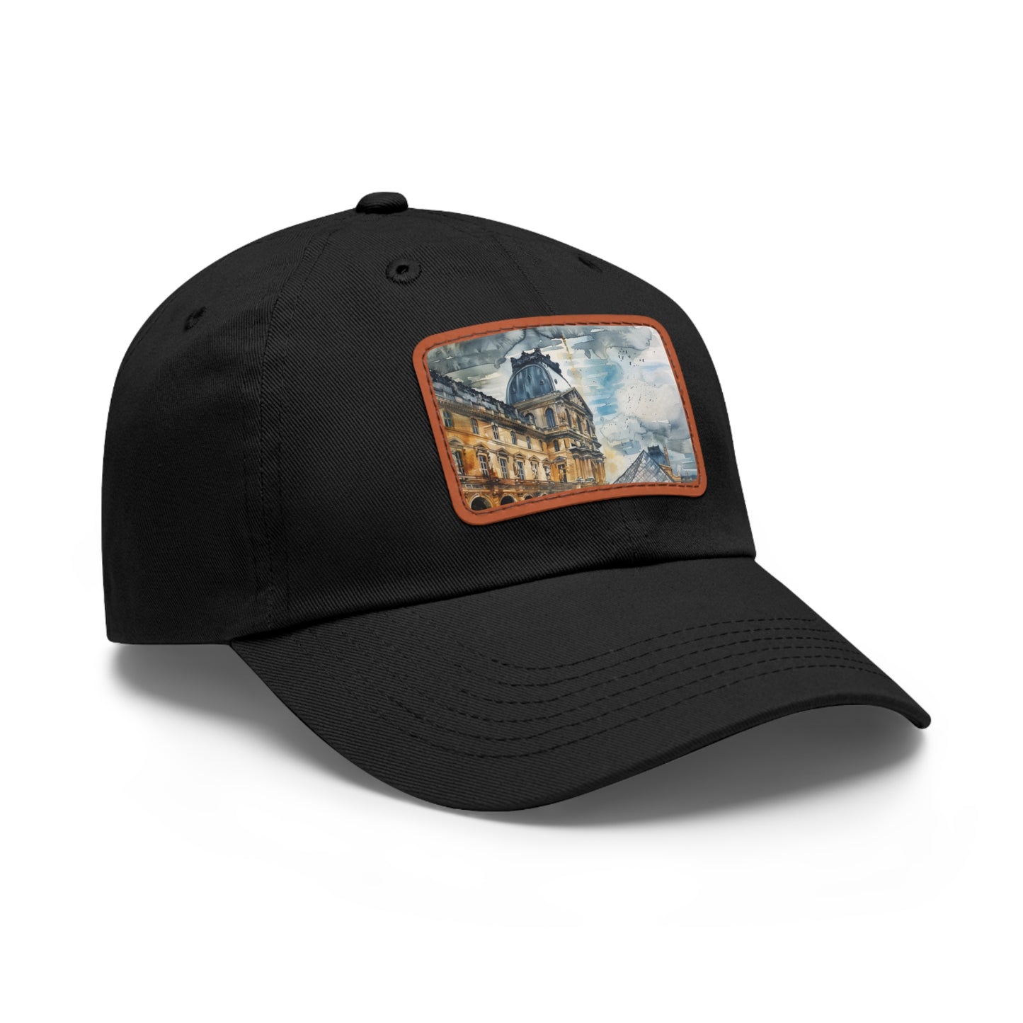 Parisian Charm Louvre Watercolor Cap