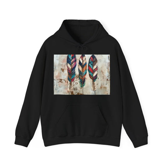 Featherlight Spirit Bohemian Dreamflight Hoodie with Feathers | Hoodies | DTG, Hoodies, Men's Clothing, Regular fit, Unisex, Women's Clothing | Prints with Passion